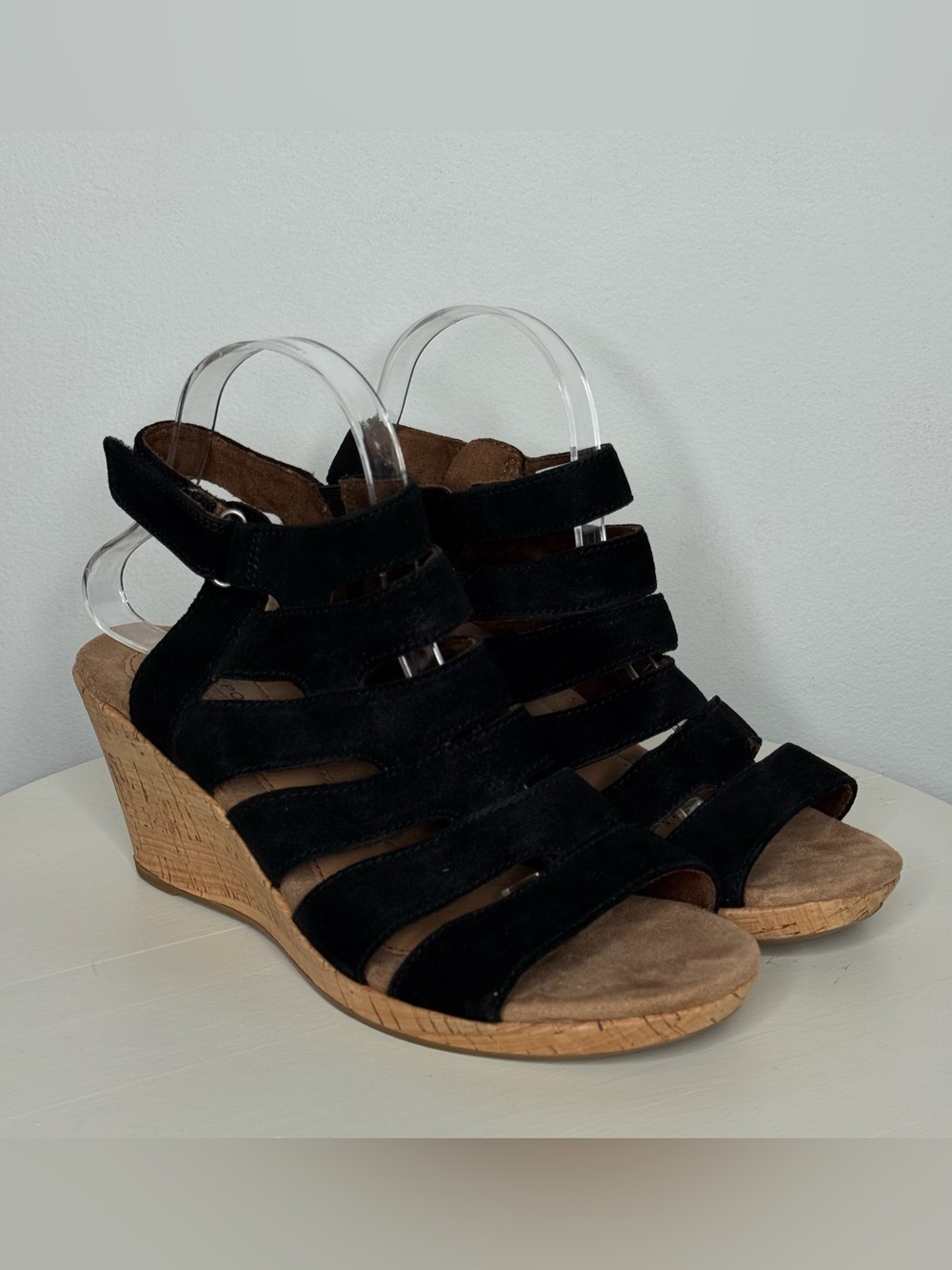 Rockport Briah Hood Suede Slingback Wedge Sandal - Size 9